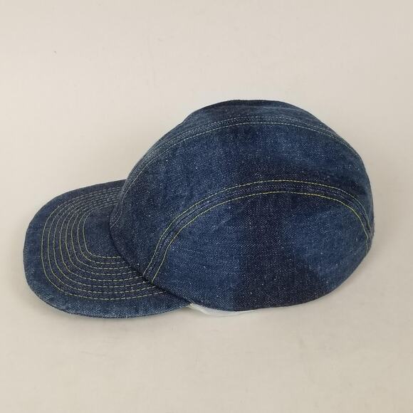 Samurai Jeans Hat Cap Fitted Mens Blue Denim Workwear Made in Japan Otokogi 15oz - Picture 4 of 9